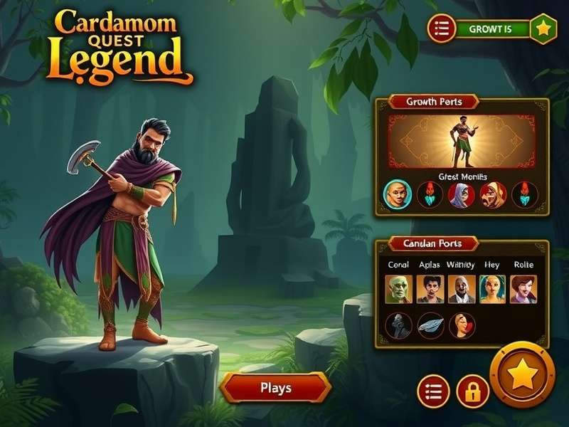 Screenshot showing character customization options in Cardamom Quest Legend